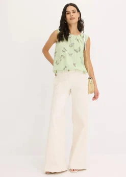 Damen bonprix Bekleidung·Jacken & Mäntel|Blusen & Tuniken|Blusentop aus fließender Viskose