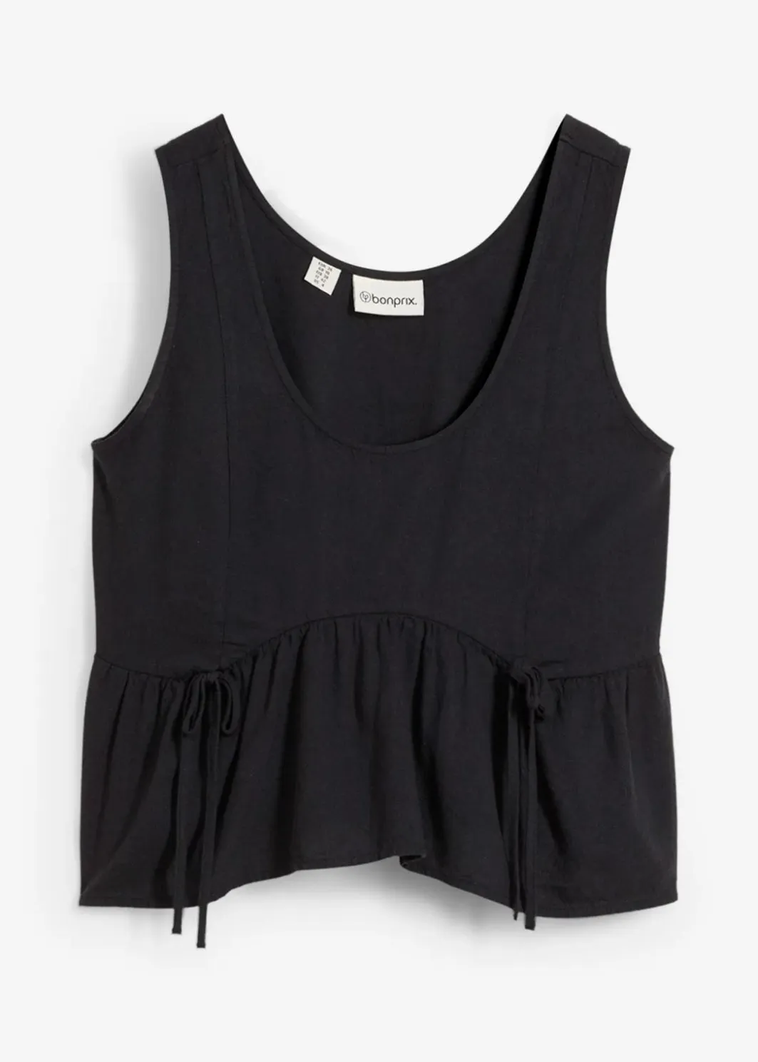 Damen bonprix Nachhaltigere Materialien|Shirts & Tops|Blusentop aus luftigem Leinen-Mix