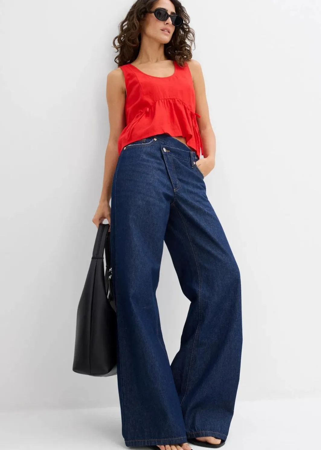 Hot Blusentop aus luftigem Leinen-Mix Damen Bekleidung·Jacken & Mäntel|Blusen & Tuniken
