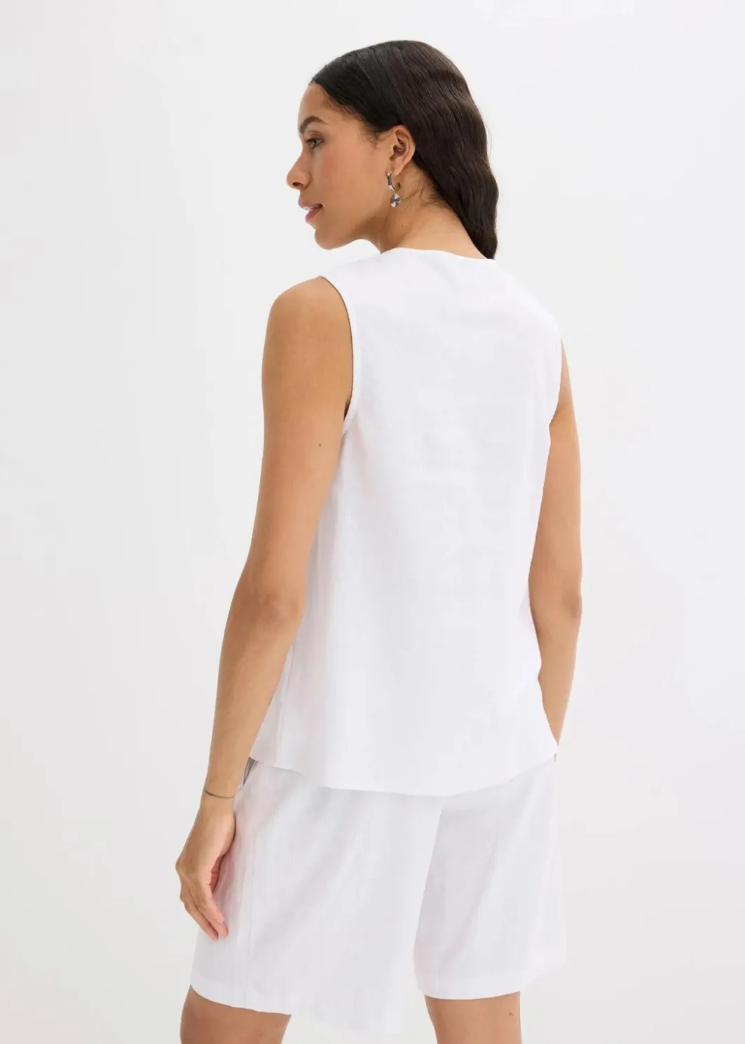 Damen bonprix Bekleidung·Jacken & Mäntel|Blusen & Tuniken|Blusentop aus luftigem Leinen-Mix