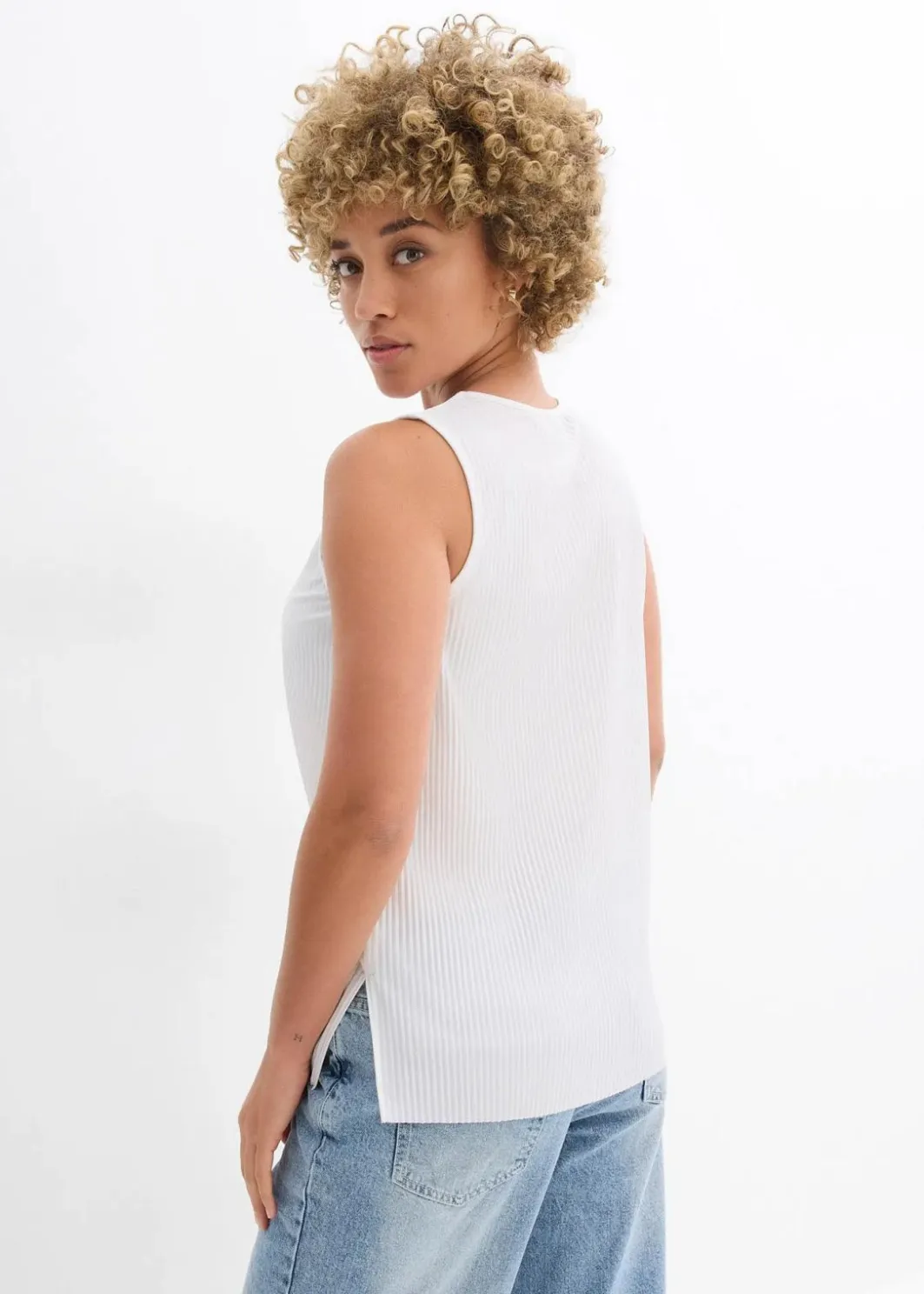 Damen bonprix Bekleidung·Jacken & Mäntel|Blusen & Tuniken|Blusentop aus recyceltem Polyester