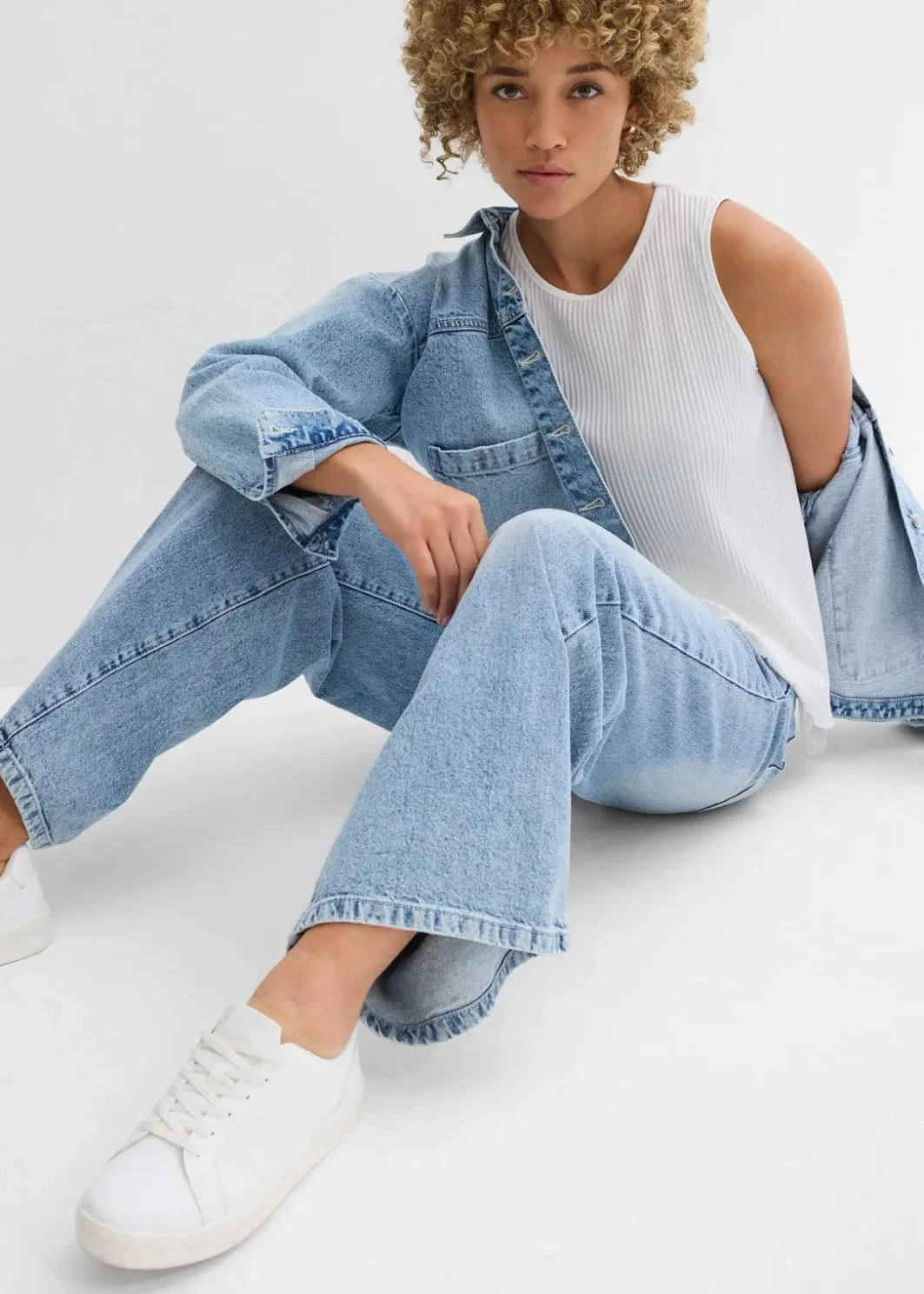 Damen bonprix Bekleidung·Jacken & Mäntel|Blusen & Tuniken|Blusentop aus recyceltem Polyester
