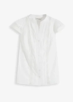 Damen bonprix Blusen & Tuniken|Shirts & Tops|Blusentop aus reiner Baumwolle