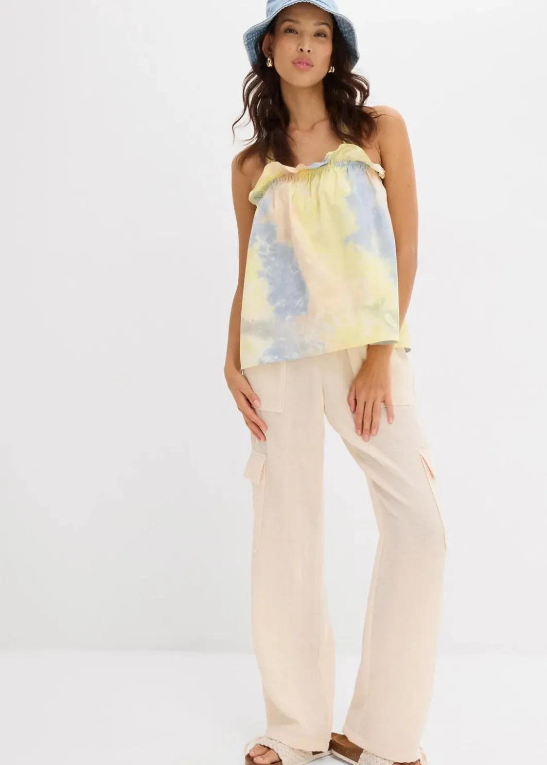 Hot Blusentop aus reiner Baumwolle Damen Blusen & Tuniken|Shirts & Tops