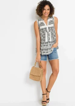 Outlet Blusentop aus softer Viskose Damen Blusen & Tuniken|Shirts & Tops