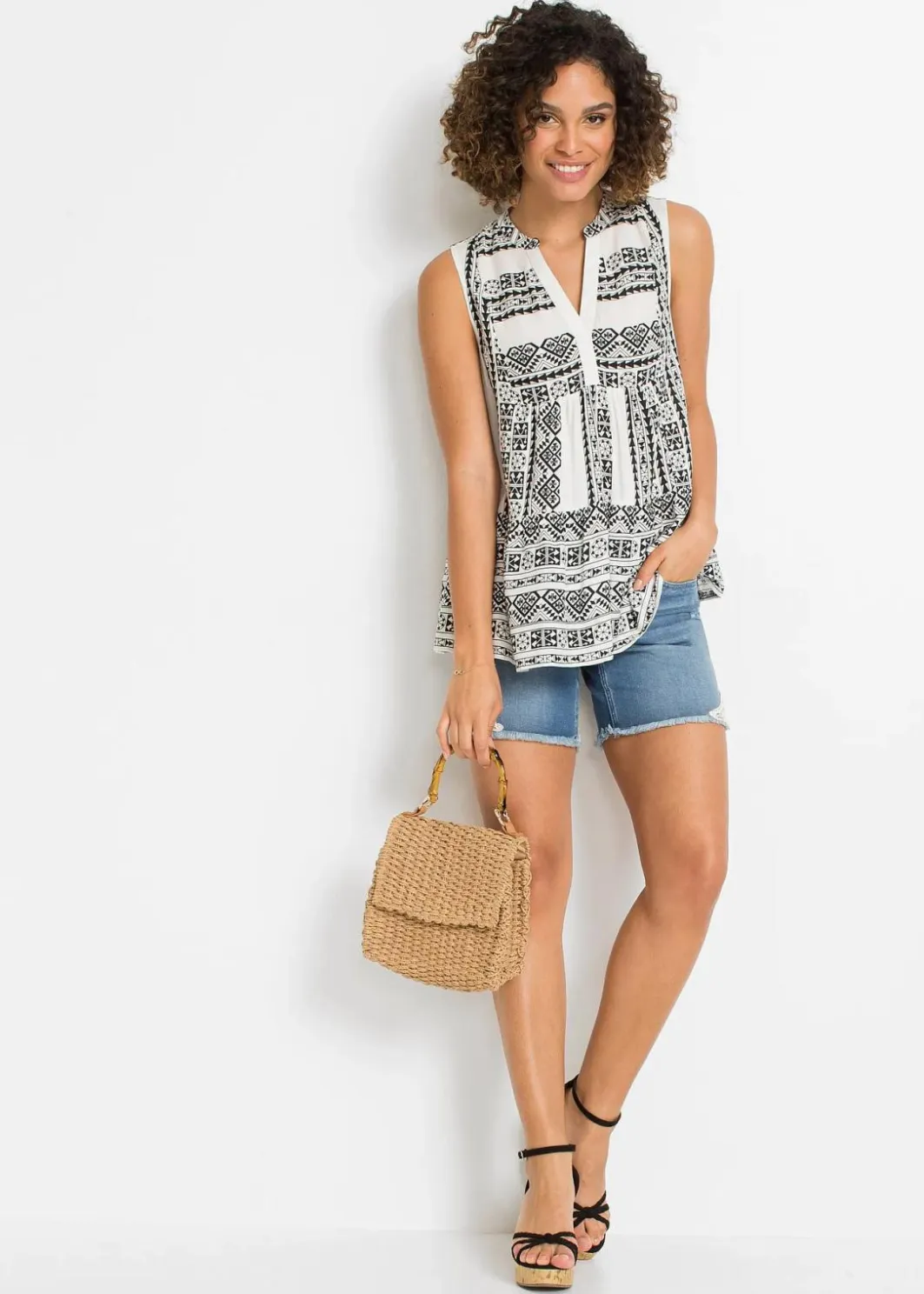 Outlet Blusentop aus softer Viskose Damen Blusen & Tuniken|Shirts & Tops