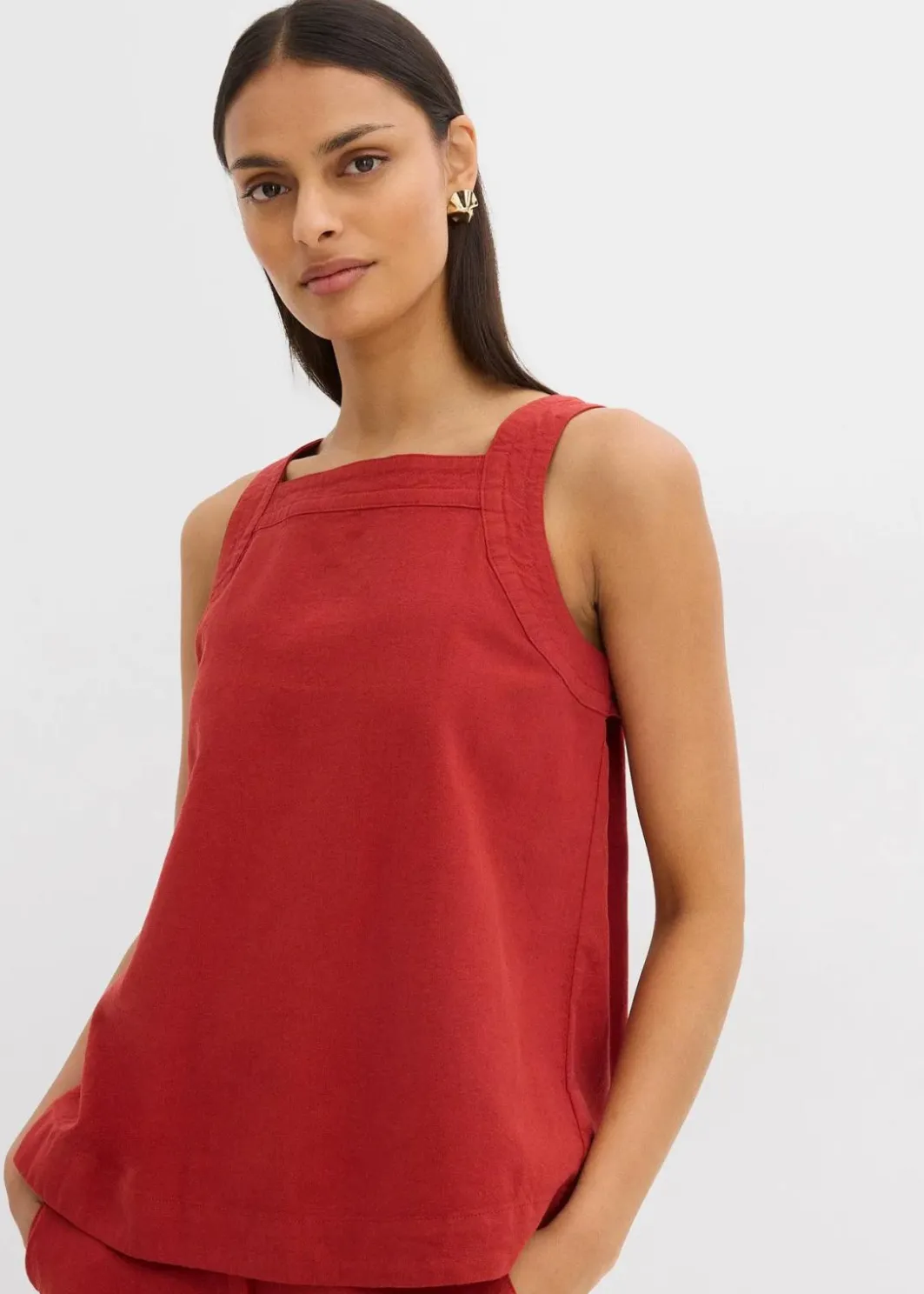 Hot Blusentop mit Bindedetail hinten aus Viskose-Mix Damen Shirts & Tops|Blusen & Tuniken