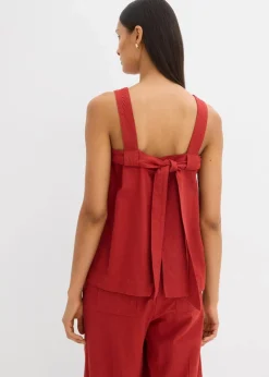 Hot Blusentop mit Bindedetail hinten aus Viskose-Mix Damen Shirts & Tops|Blusen & Tuniken