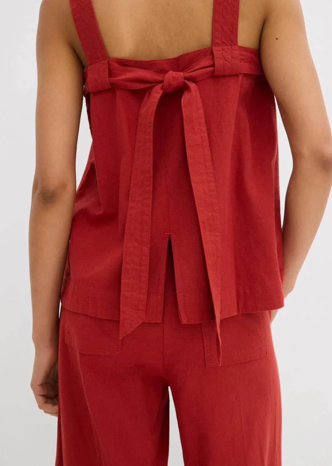 Hot Blusentop mit Bindedetail hinten aus Viskose-Mix Damen Shirts & Tops|Blusen & Tuniken
