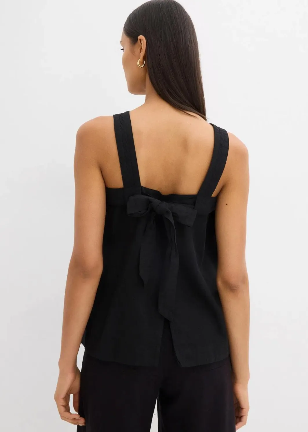 New Blusentop mit Bindedetail hinten aus Viskose-Mix Damen Bekleidung·Jacken & Mäntel|Blusen & Tuniken
