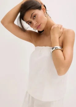 Discount Blusentop mit Leinenanteil Damen Blusen & Tuniken|Shirts & Tops