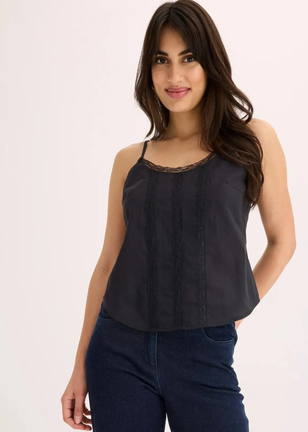 Best Blusentop mit Lochstickerei aus reiner Baumwolle Damen Shirts & Tops|Blusen & Tuniken