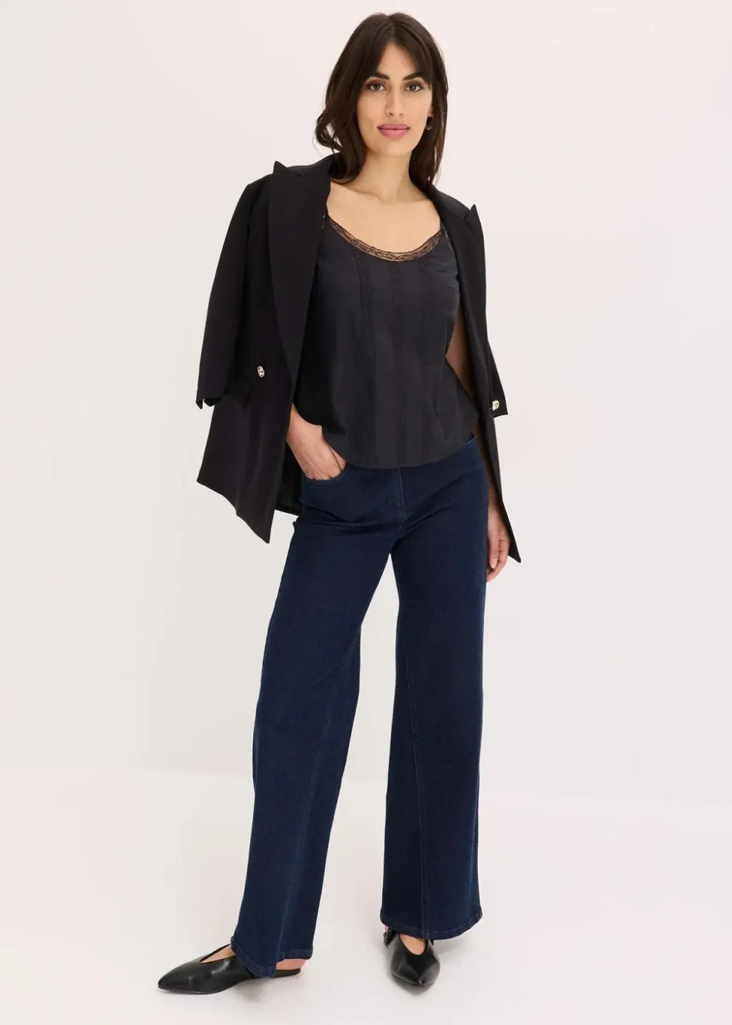 Best Blusentop mit Lochstickerei aus reiner Baumwolle Damen Shirts & Tops|Blusen & Tuniken