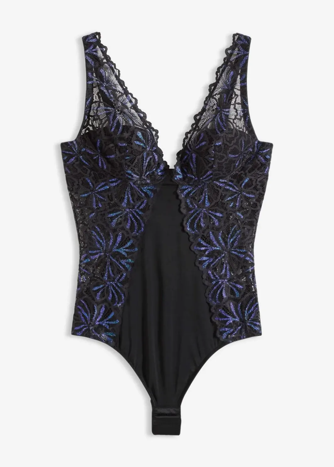 Damen bonprix Wäsche·Bodies|Wäsche·Dessous|Body mit Glitzergarn