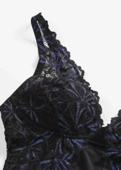 Damen bonprix Wäsche·Bodies|Wäsche·Dessous|Body mit Glitzergarn