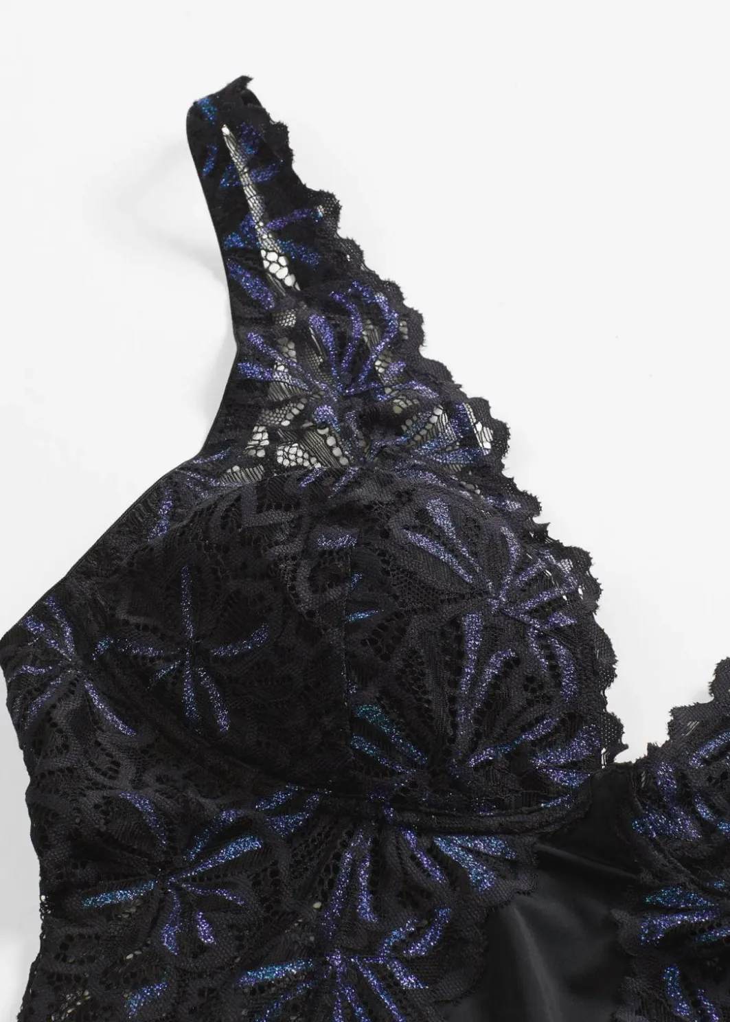 Damen bonprix Wäsche·Bodies|Wäsche·Dessous|Body mit Glitzergarn
