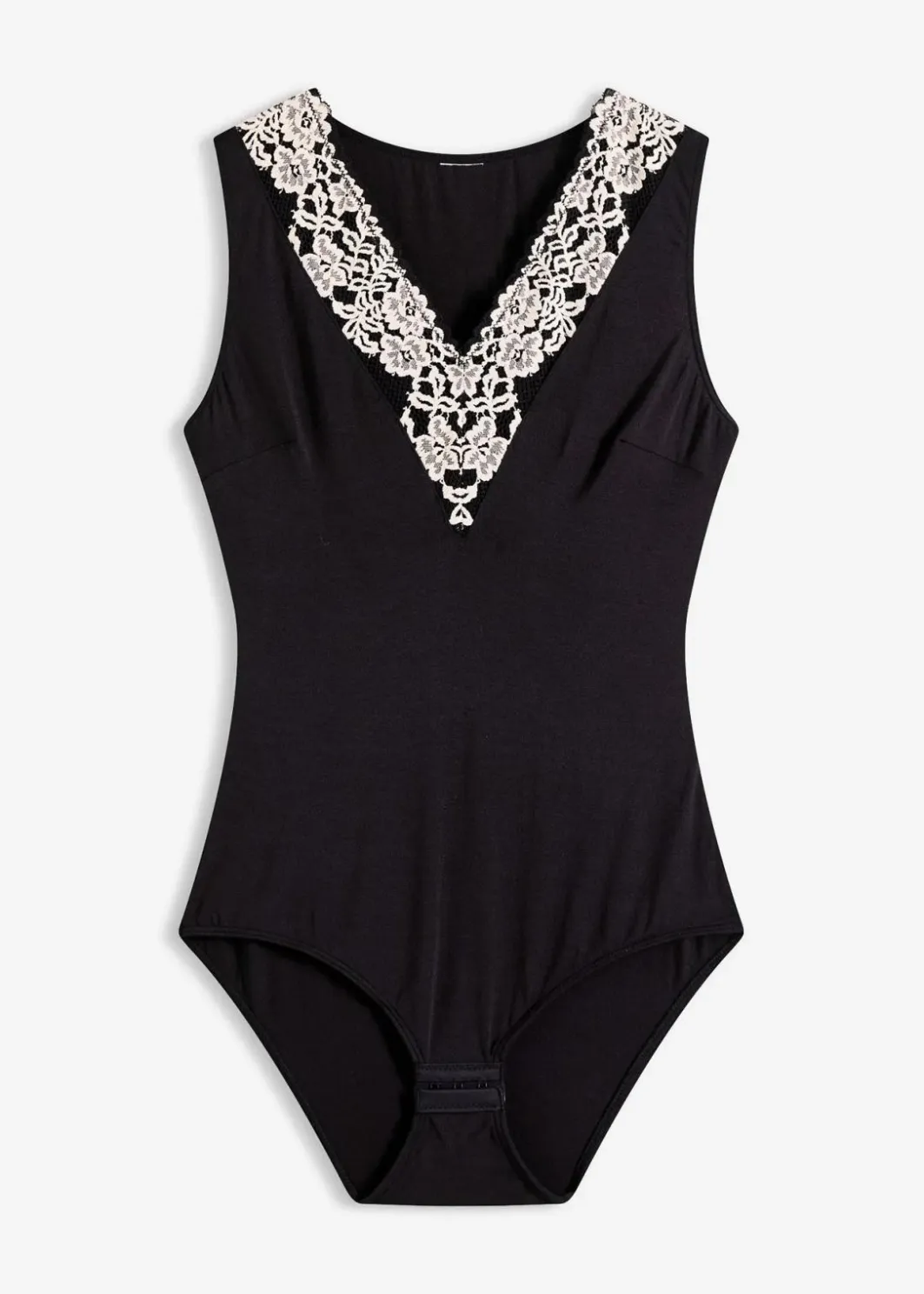 Damen bonprix Wäsche·Bodies|Bodies|Body ohne Bügel aus softem Modal mit Spitze