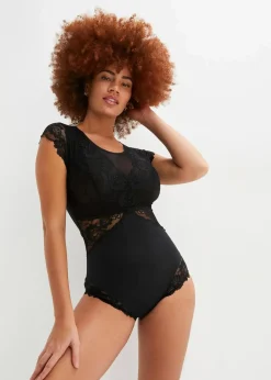 Body ohne Bügel mit zarter Spitze Damen Wäsche·Bodies|Wäsche·Dessous