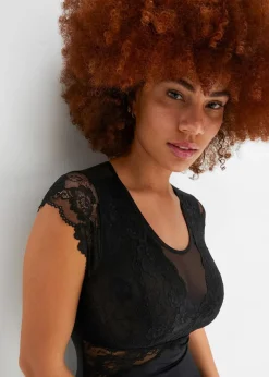 Body ohne Bügel mit zarter Spitze Damen Wäsche·Bodies|Wäsche·Dessous