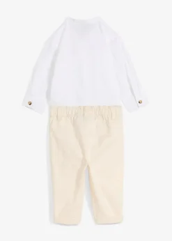 Kinder bonprix Hosen & Leggings|Shirts & Pullover|Body-Hemd und Chinohose aus reiner Baumwolle (2-tlg.Set)