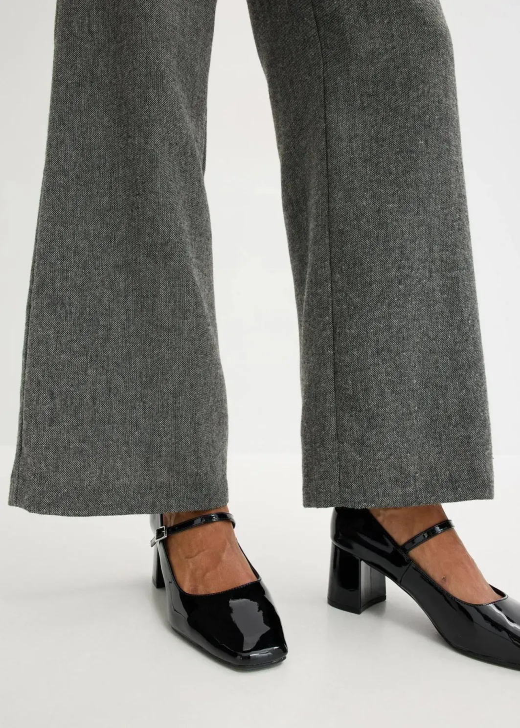 Damen bonprix Bekleidung·Kleider|Hosen|Bootcut Hose in Tweedoptik