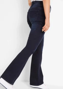 Damen bonprix Jeans|Kurzgrößen|Bootcut Jeans High Waist, Shaping-Ultra-Soft