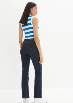 Damen bonprix Jeans|Kurzgrößen|Bootcut Jeans High Waist, Stretch
