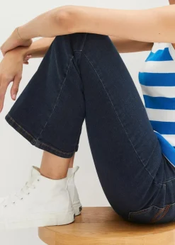 Damen bonprix Jeans|Kurzgrößen|Bootcut Jeans High Waist, Stretch