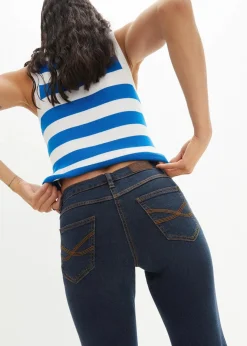 Damen bonprix Jeans|Kurzgrößen|Bootcut Jeans High Waist, Stretch