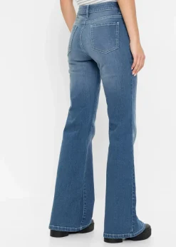 Discount Bootcut Jeans Mid Waist, Bio-Baumwolle Damen Jeans|Kurzgrößen
