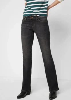 Damen bonprix Jeans|Bekleidung·Shirts & Tops|Bootcut Jeans Mid Waist, Komfort-Stretch