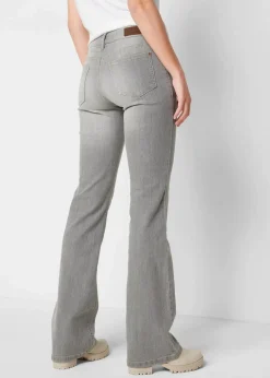 Damen bonprix Jeans|Bekleidung·Shirts & Tops|Bootcut Jeans Mid Waist, Komfort-Stretch