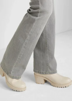Damen bonprix Jeans|Bekleidung·Shirts & Tops|Bootcut Jeans Mid Waist, Komfort-Stretch