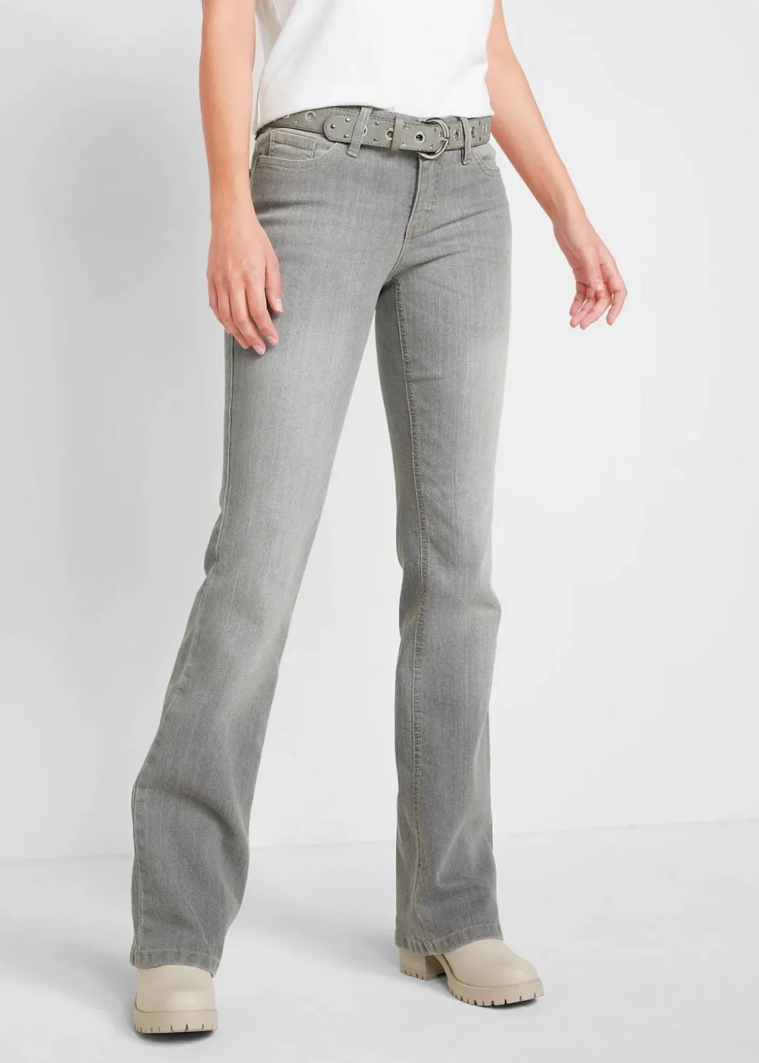 Discount Bootcut Jeans Mid Waist, Komfort-Stretch Damen Jeans|Bekleidung·Shirts & Tops