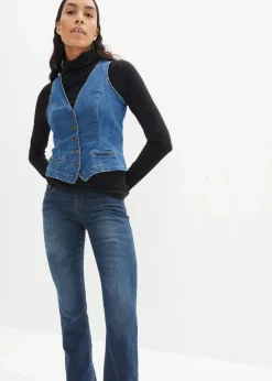 Clearance Bootcut Jeans Mid Waist, Stretch Damen Jeans|Kurzgrößen