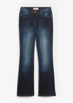 Damen bonprix Jeans|Kurzgrößen|Bootcut Jeans Mid Waist, Stretch
