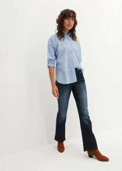 Damen bonprix Jeans|Kurzgrößen|Bootcut Jeans Mid Waist, Stretch