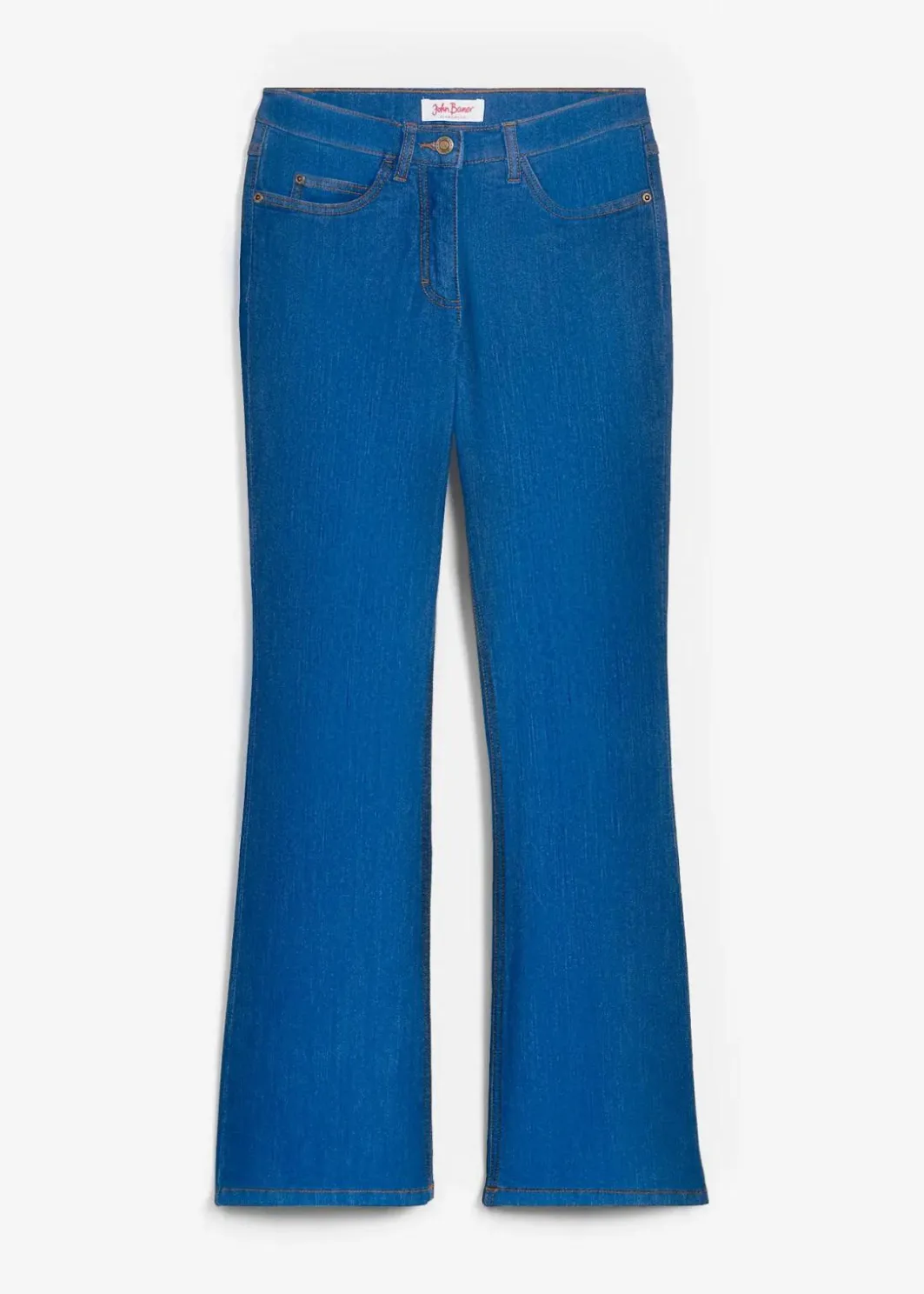 Damen bonprix Jeans|Kurzgrößen|Bootcut Jeans Mid Waist, Stretch