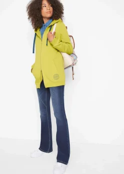Damen bonprix Kurzgrößen|Bekleidung·Shirts & Tops|Bootcut Jeans Mid Waist, Stretch