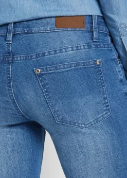 Damen bonprix Jeans|Kurzgrößen|Bootcut Jeans Mid Waist, Stretch
