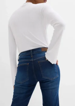 Outlet Bootcut Jeans Mid Waist, Stretch Damen Kurzgrößen|Bekleidung·Shirts & Tops