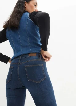 Damen bonprix Kurzgrößen|Bekleidung·Shirts & Tops|Bootcut Jeans Mid Waist, Stretch