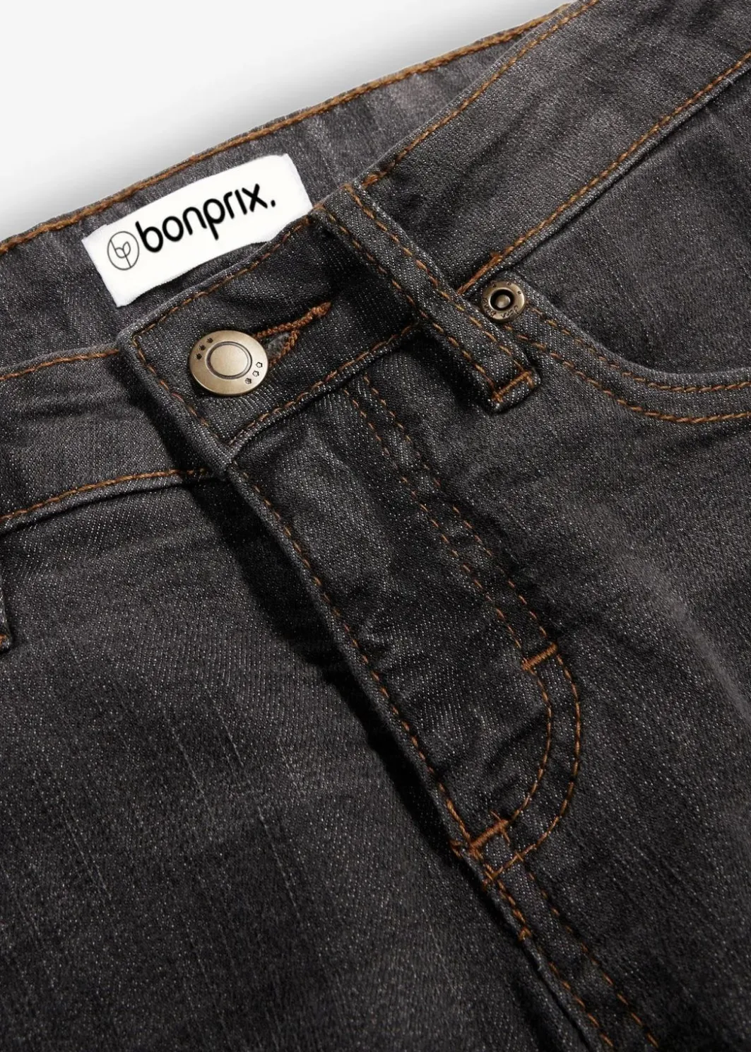 Damen bonprix Jeans|Kurzgrößen|Bootcut Jeans Mid Waist, Stretch