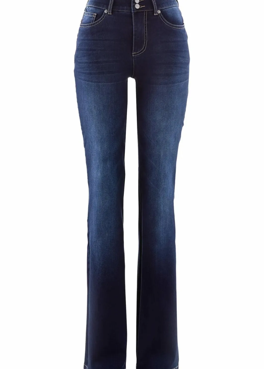 Damen bonprix Jeans|Bekleidung·Shirts & Tops|Bootcut Jeans Mid Waist, Shaping