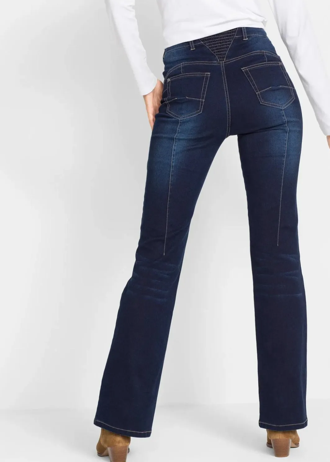 Damen bonprix Jeans|Bekleidung·Shirts & Tops|Bootcut Jeans Mid Waist, Shaping
