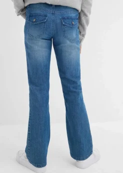 Outlet Bootcut-Jeans Low Waist Kinder Mädchen 9-16 Jahre·Jeans