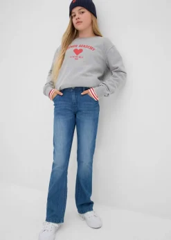 Outlet Bootcut-Jeans Low Waist Kinder Mädchen 9-16 Jahre·Jeans