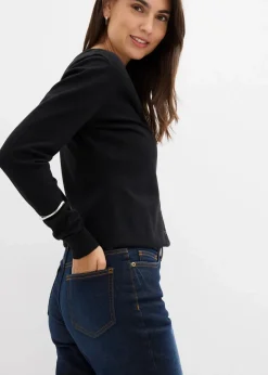 Damen bonprix Jeans|Bekleidung·Shirts & Tops|Bootcut-Jeans Mid Waist