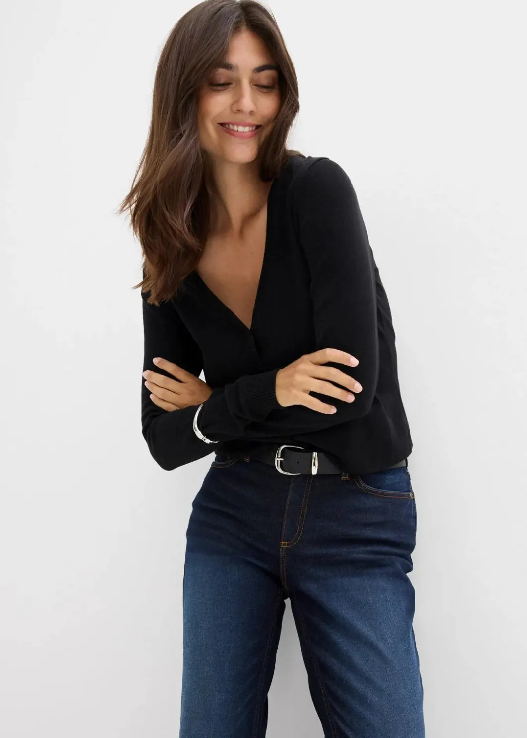 Damen bonprix Jeans|Bekleidung·Shirts & Tops|Bootcut-Jeans Mid Waist