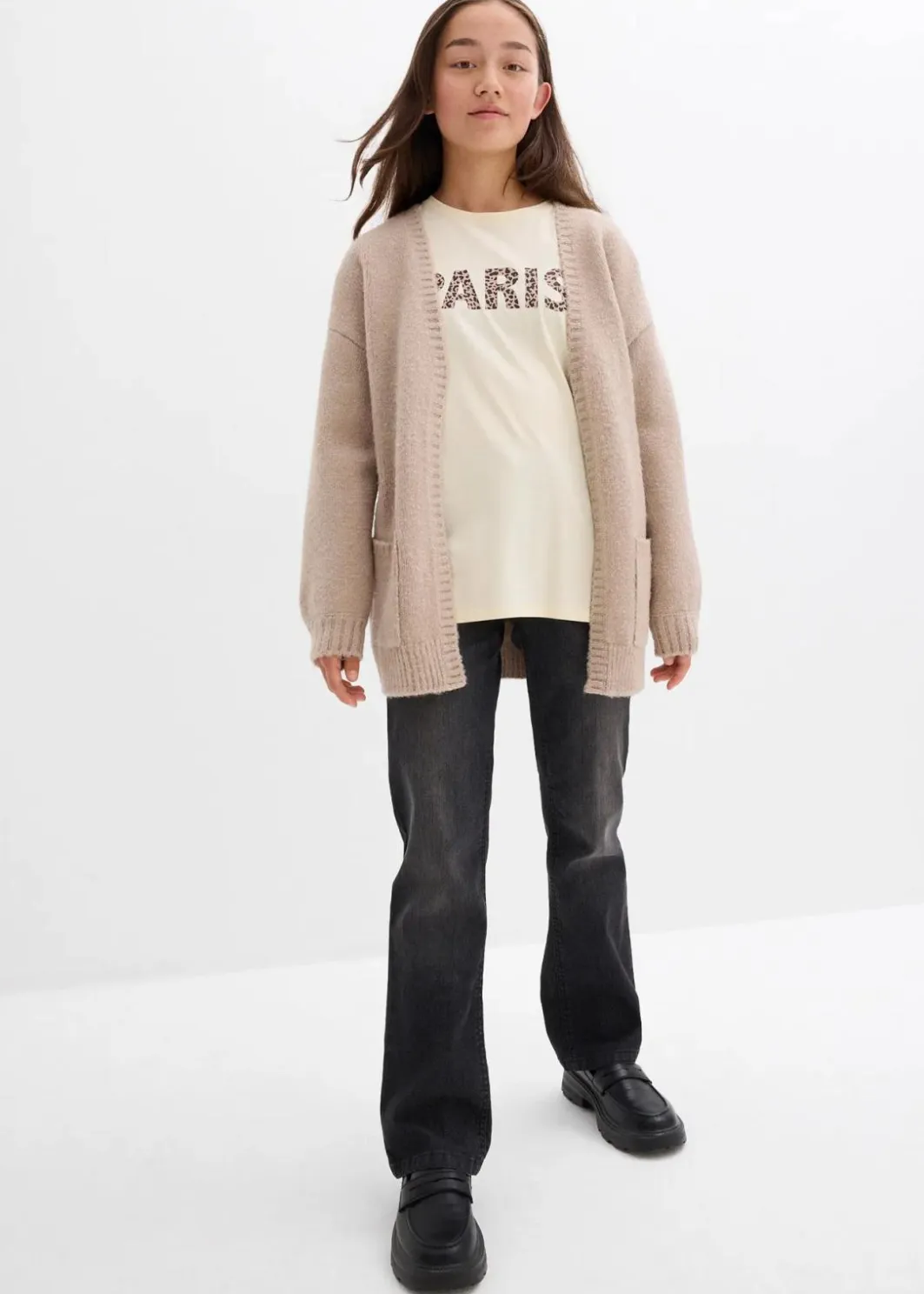 Kinder bonprix Mädchen 9-16 Jahre·Jeans|Bootcut-Jeans Mid Waist